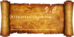 Vitkovits Cezarina névjegykártya