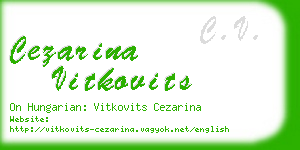 cezarina vitkovits business card